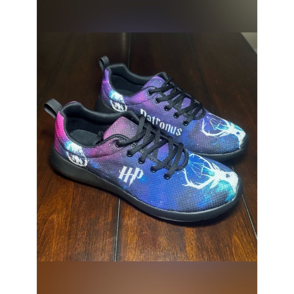 NIB Harry Potter Themed Galaxy Sneakers in Blue & Purple